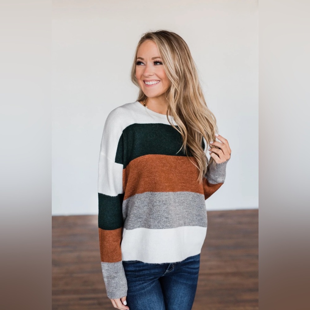 Striped Soft Crew-Neck Sweater
